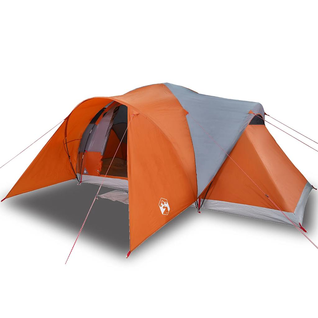 Koepeltent 6-persoons waterdicht grijs en oranje is nu te koop bij PeponiXL, paradijselijk wonen!