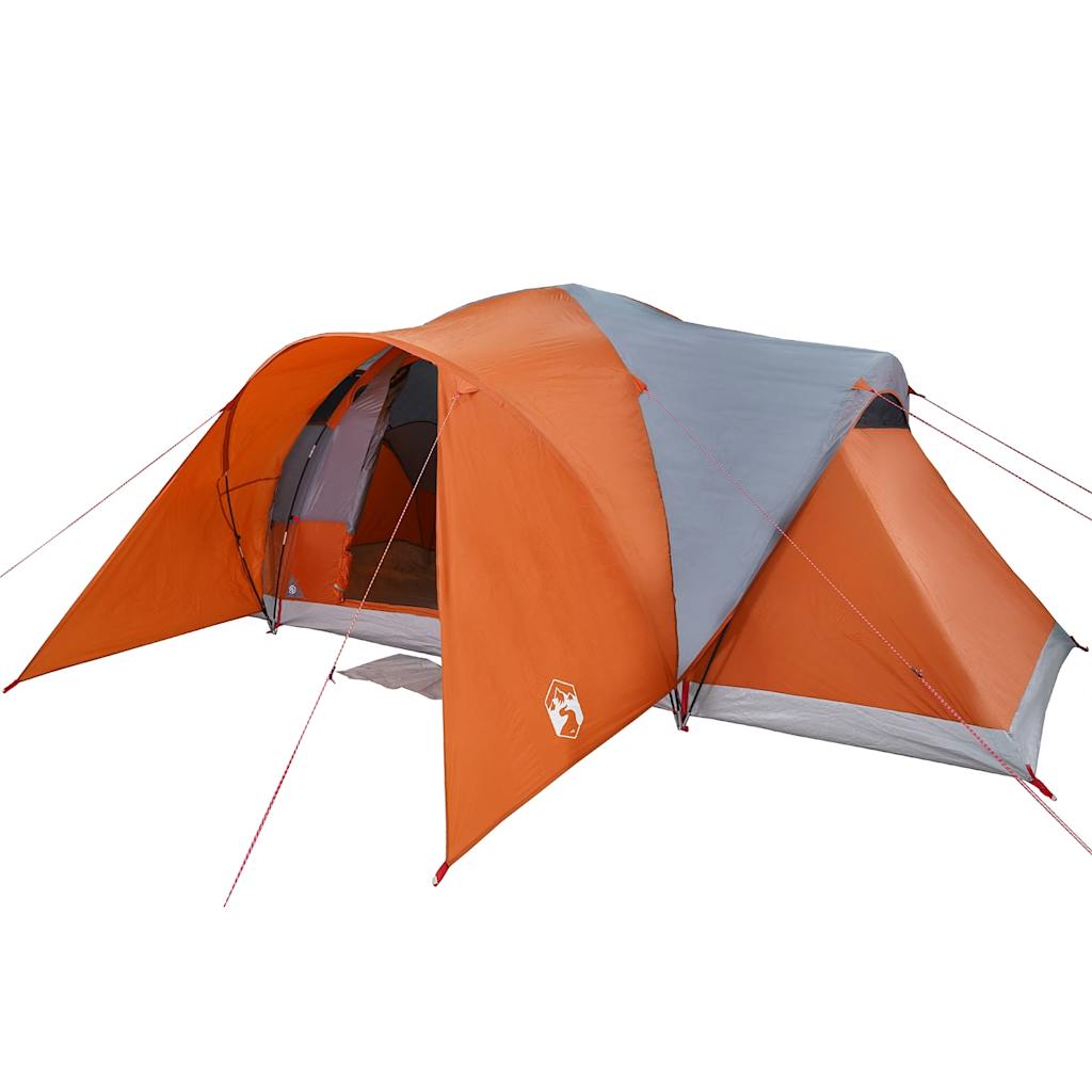 Koepeltent 6-persoons waterdicht grijs en oranje is nu te koop bij PeponiXL, paradijselijk wonen!