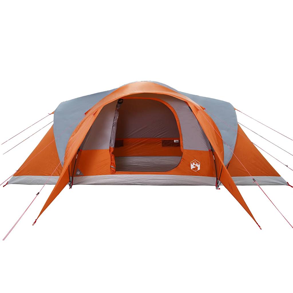 Koepeltent 6-persoons waterdicht grijs en oranje is nu te koop bij PeponiXL, paradijselijk wonen!