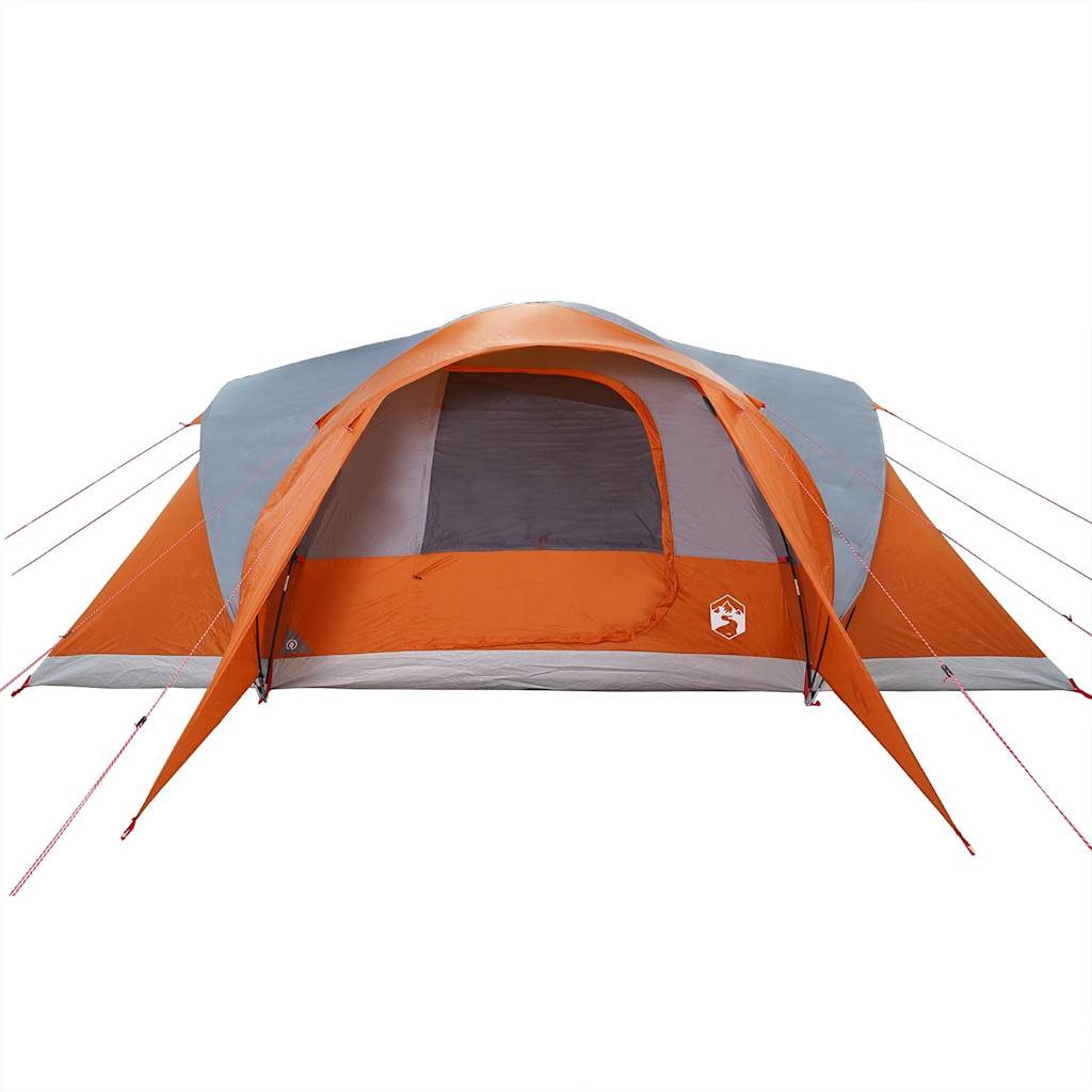 Koepeltent 6-persoons waterdicht grijs en oranje is nu te koop bij PeponiXL, paradijselijk wonen!