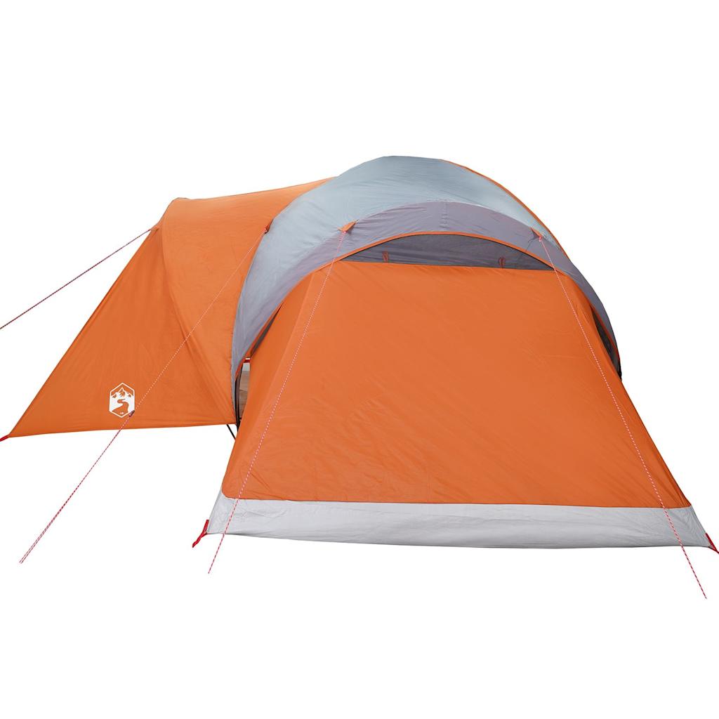 Koepeltent 6-persoons waterdicht grijs en oranje is nu te koop bij PeponiXL, paradijselijk wonen!