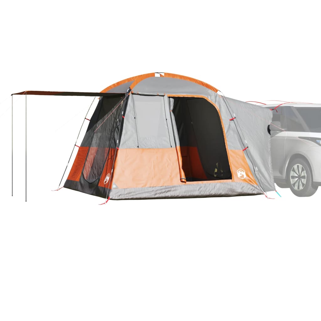 Autotent 4-persoons waterdicht grijs en oranje is nu te koop bij PeponiXL, paradijselijk wonen!