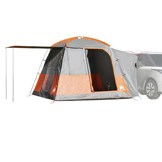 Autotent 4-persoons waterdicht grijs en oranje is nu te koop bij PeponiXL, paradijselijk wonen!