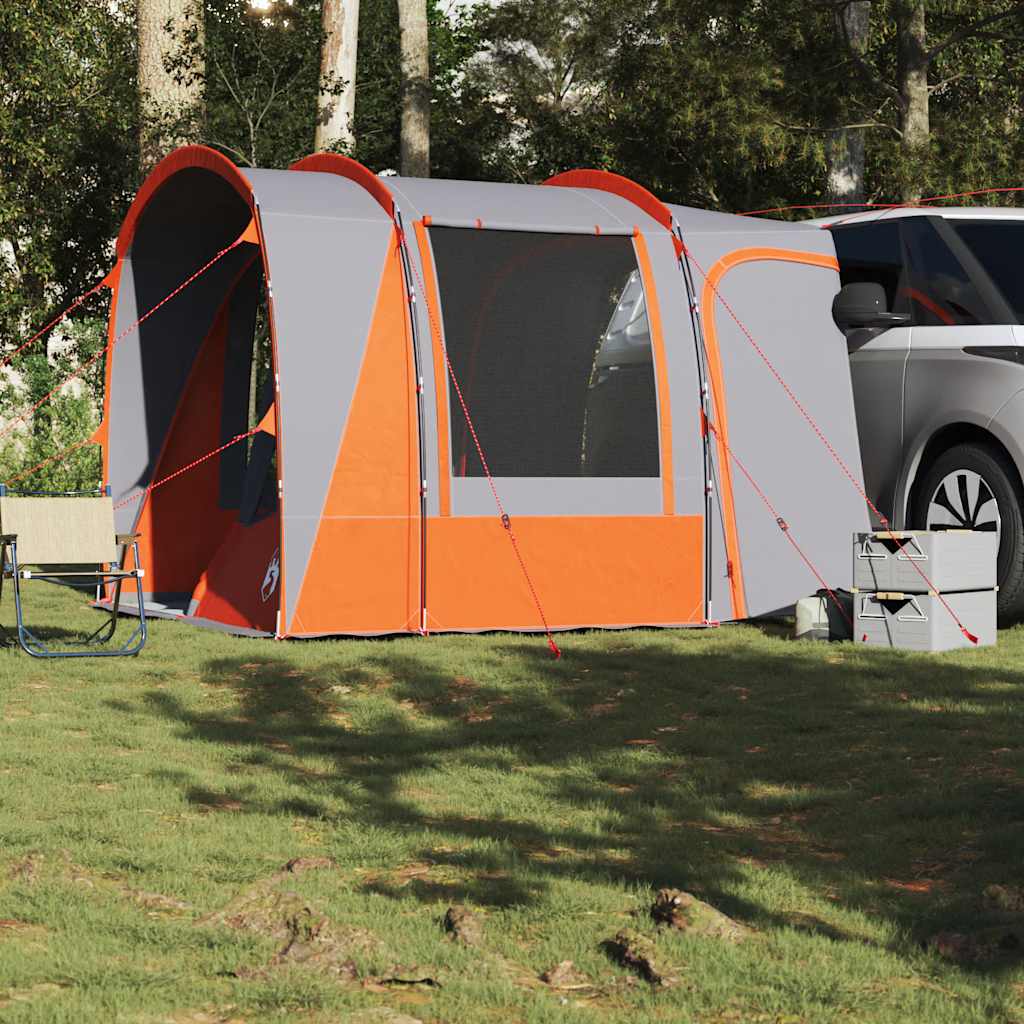 Autotent 4-persoons waterdicht grijs en oranje is nu te koop bij PeponiXL, paradijselijk wonen!