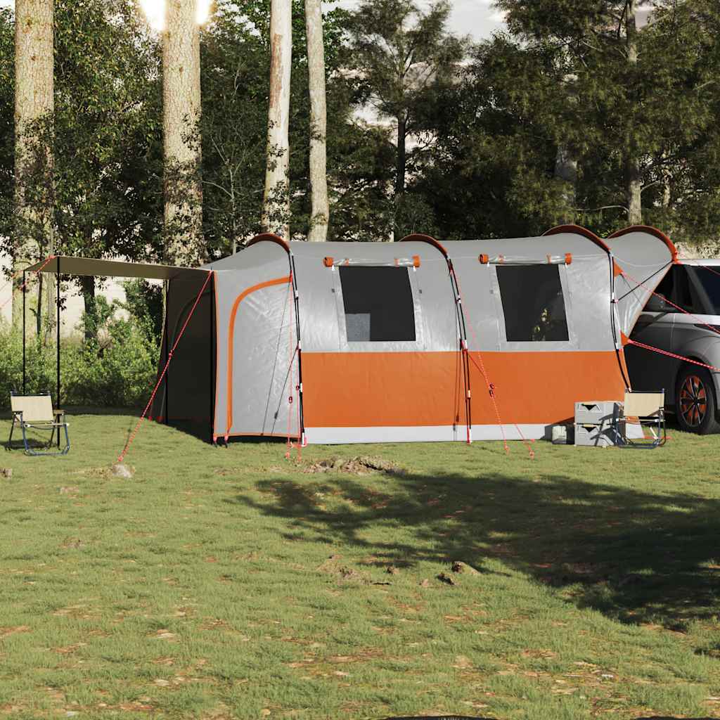Autotent 4-persoons waterdicht grijs en oranje is nu te koop bij PeponiXL, paradijselijk wonen!