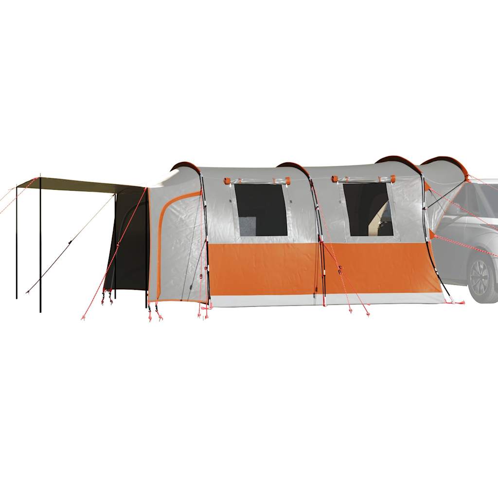 Autotent 4-persoons waterdicht grijs en oranje is nu te koop bij PeponiXL, paradijselijk wonen!