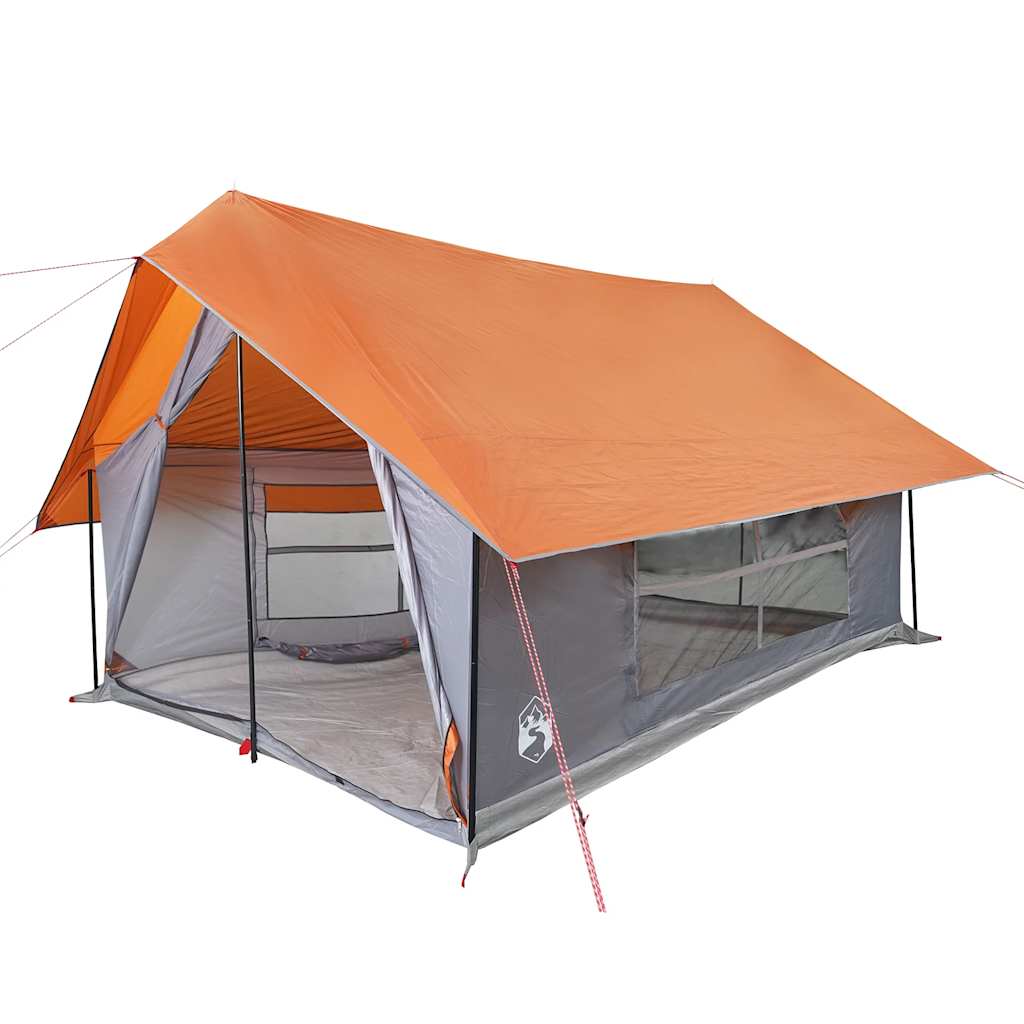 Tent 5-persoons waterdicht grijs en oranje is nu te koop bij PeponiXL, paradijselijk wonen!