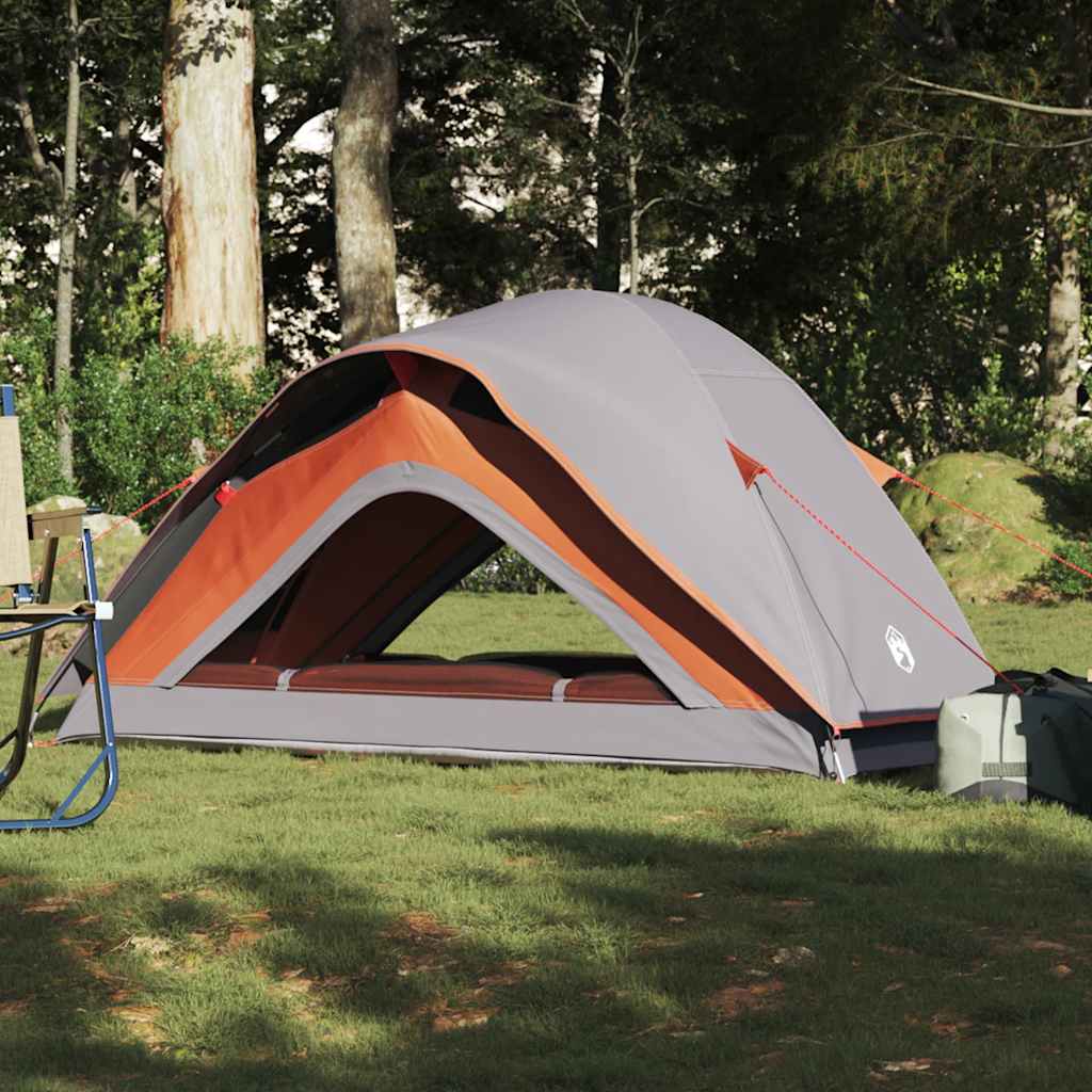 Tent 1-persoons waterdicht grijs en oranje is nu te koop bij PeponiXL, paradijselijk wonen!