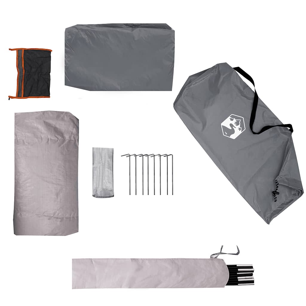 Tent 1-persoons waterdicht grijs en oranje is nu te koop bij PeponiXL, paradijselijk wonen!