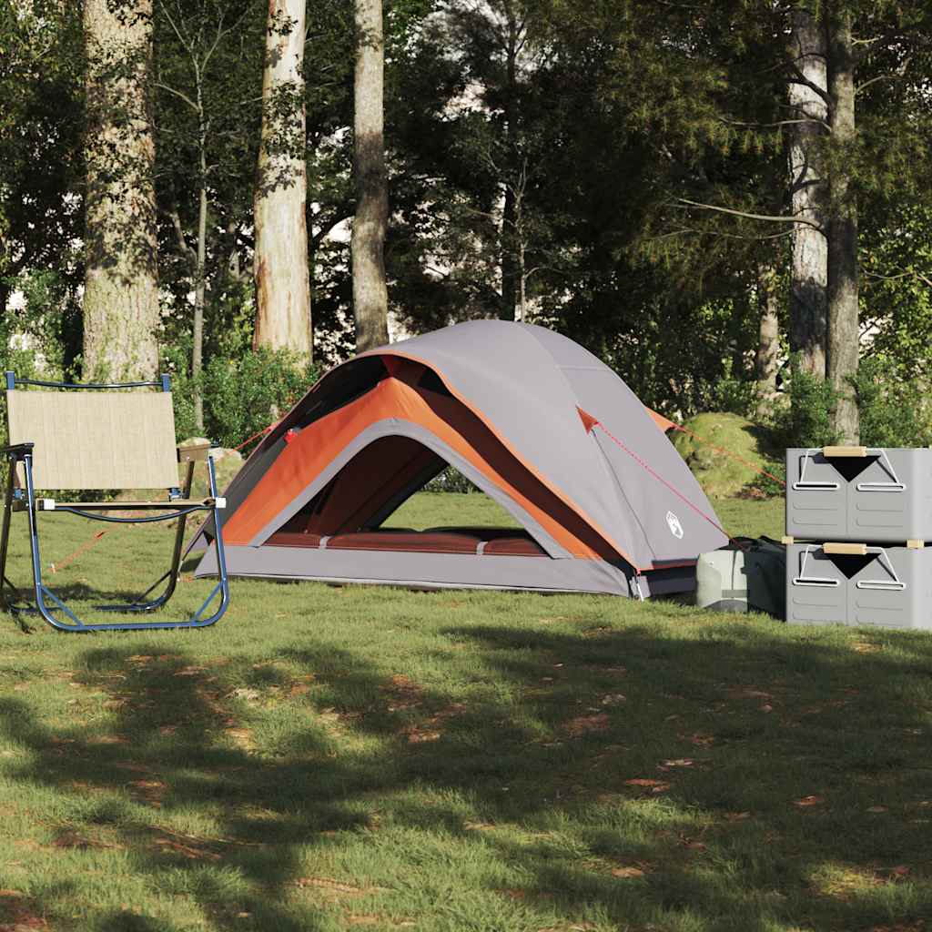 Tent 1-persoons waterdicht grijs en oranje is nu te koop bij PeponiXL, paradijselijk wonen!