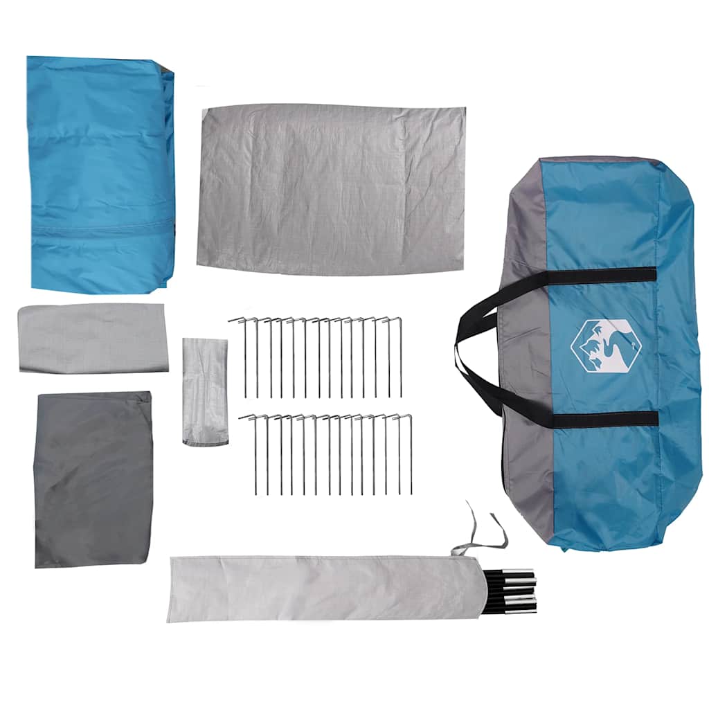 Tunneltent voor gezin 8-persoons waterdicht blauw is nu te koop bij PeponiXL, paradijselijk wonen!
