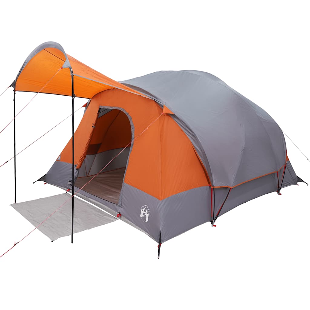 Tunneltent 8-persoons waterdicht grijs en oranje is nu te koop bij PeponiXL, paradijselijk wonen!