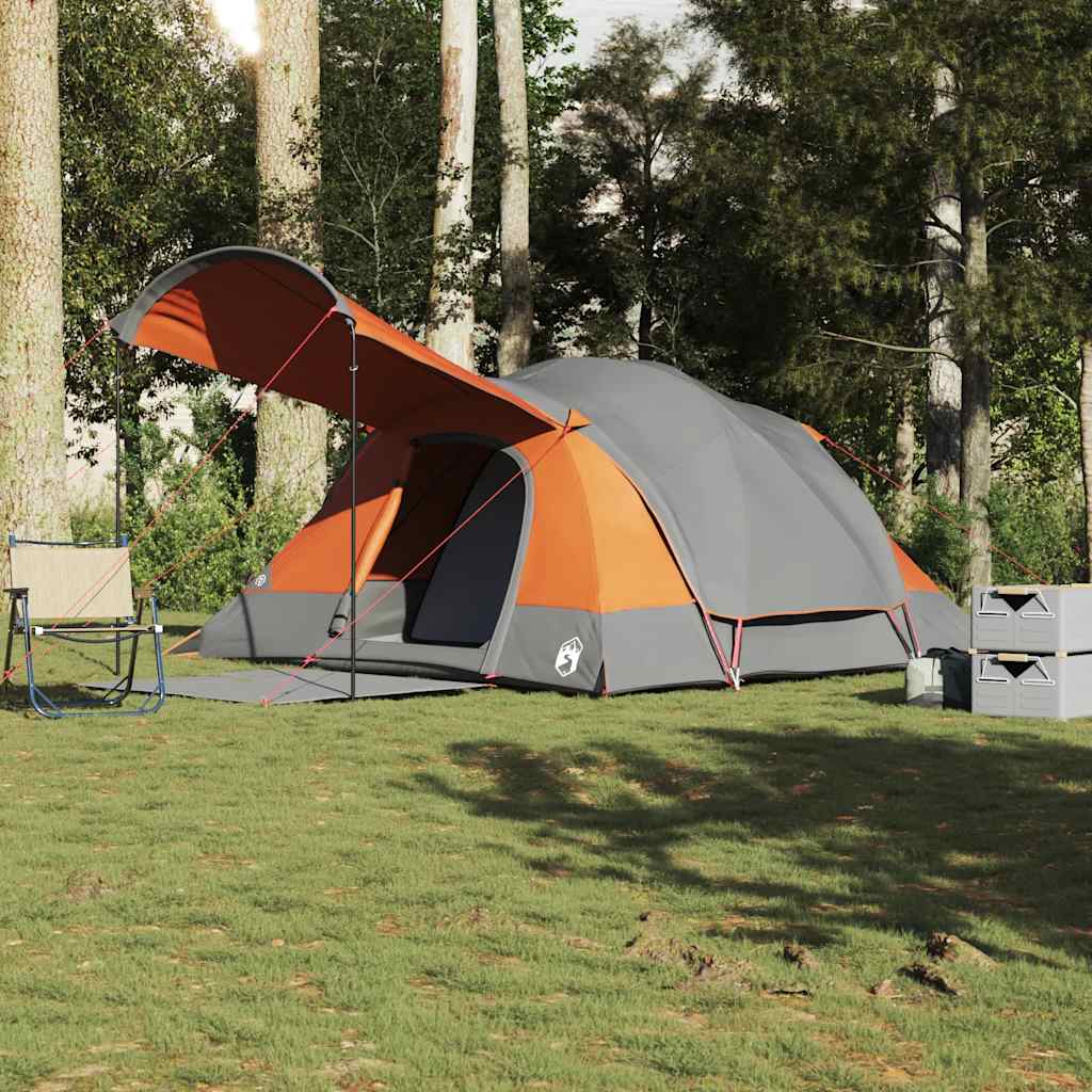 Tunneltent 8-persoons waterdicht grijs en oranje is nu te koop bij PeponiXL, paradijselijk wonen!