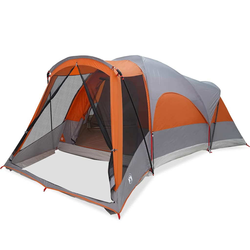 Tunneltent 8-persoons waterdicht grijs en oranje is nu te koop bij PeponiXL, paradijselijk wonen!