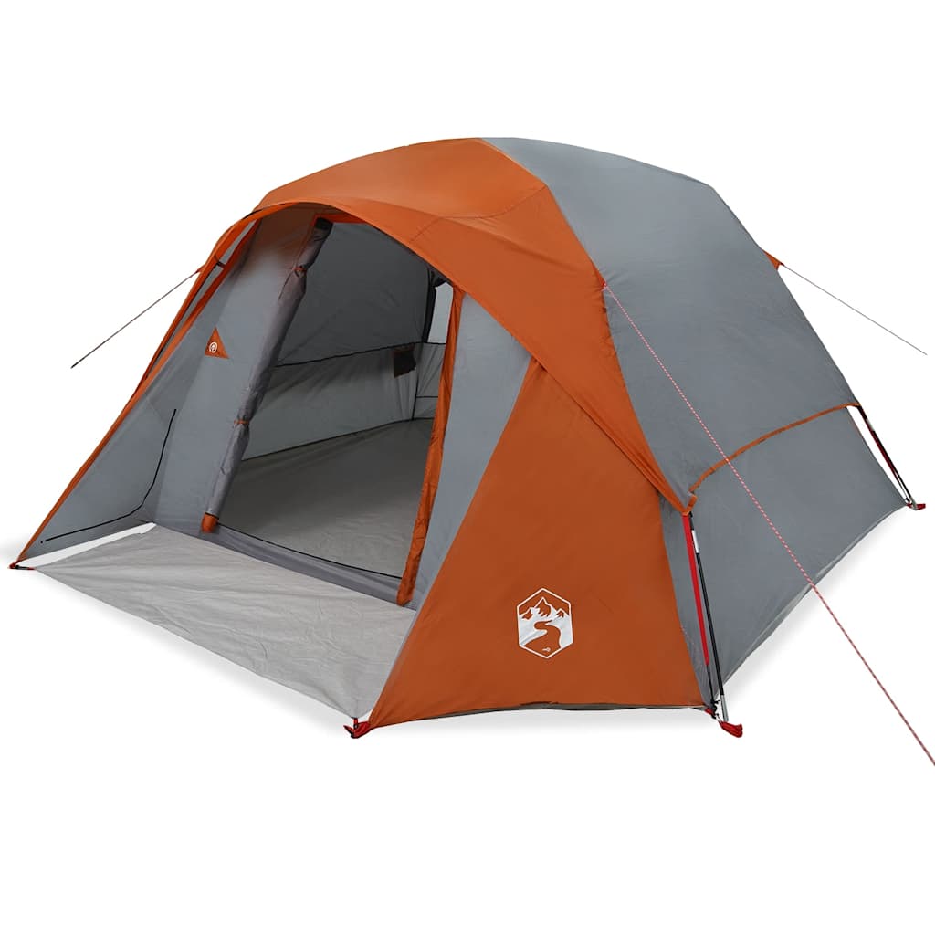 Tent 4-persoons waterdicht grijs en oranje is nu te koop bij PeponiXL, paradijselijk wonen!