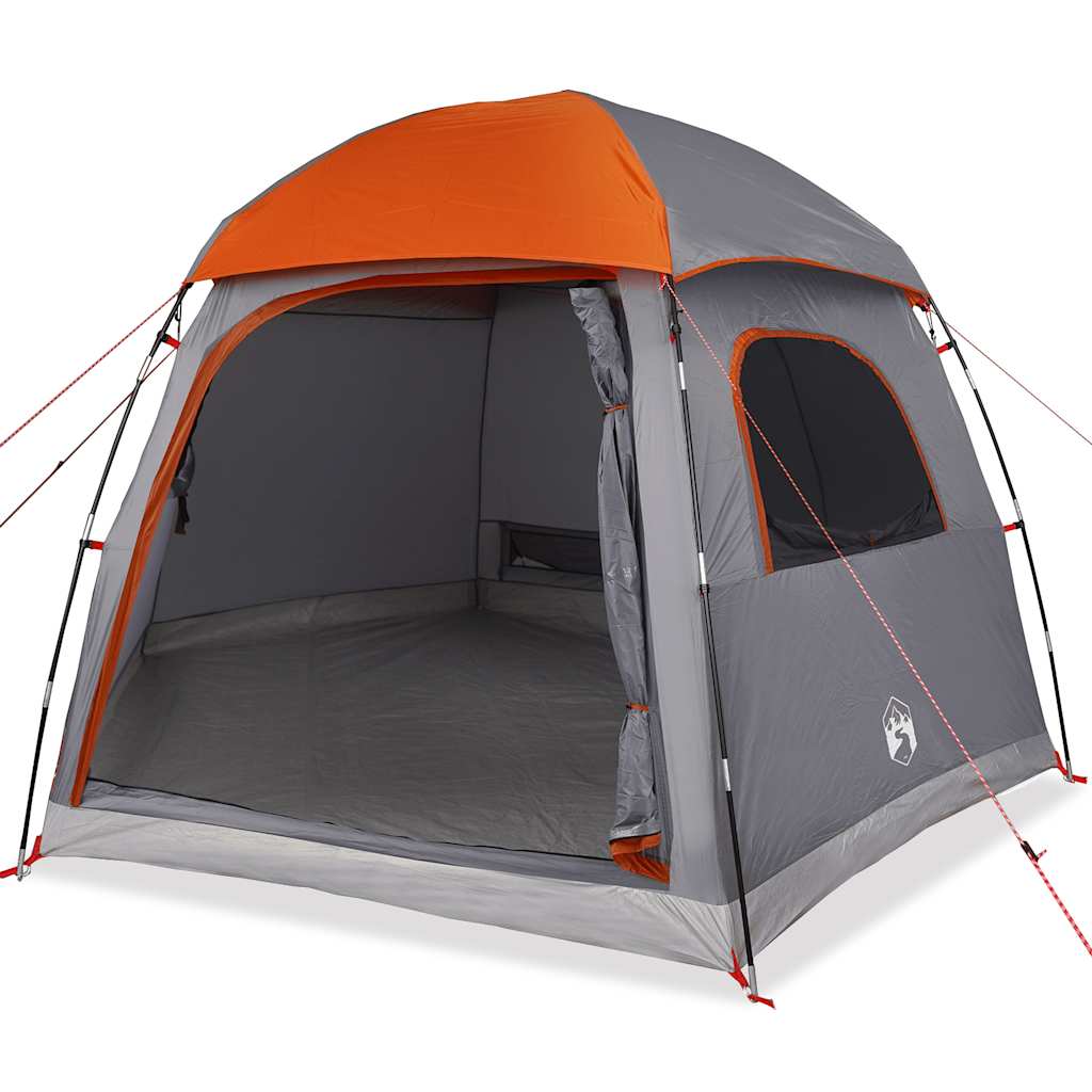 Familietent iglo 6-persoons waterdicht grijs en oranje is nu te koop bij PeponiXL, paradijselijk wonen!