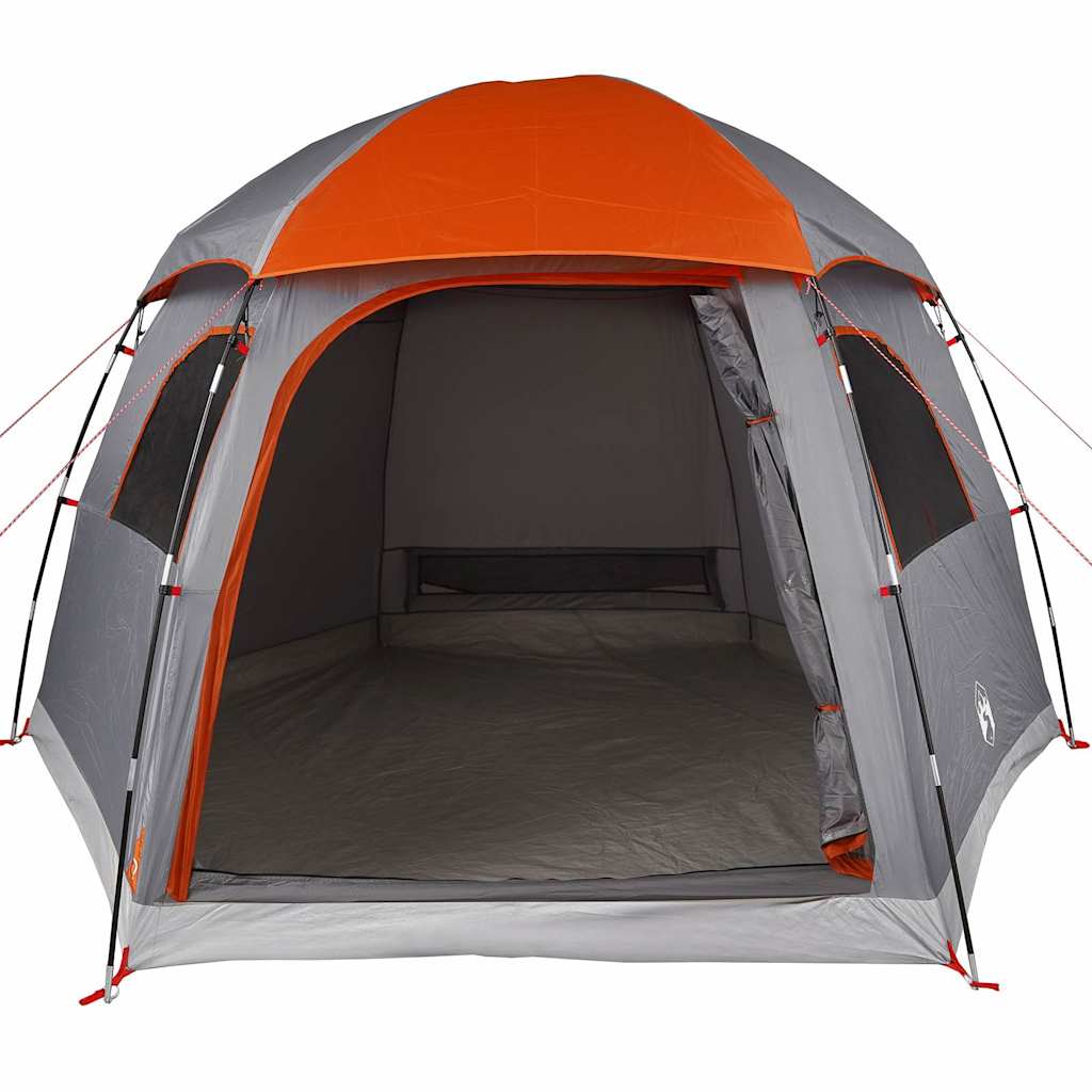 Familietent iglo 6-persoons waterdicht grijs en oranje is nu te koop bij PeponiXL, paradijselijk wonen!