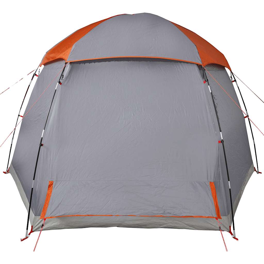 Familietent iglo 6-persoons waterdicht grijs en oranje is nu te koop bij PeponiXL, paradijselijk wonen!
