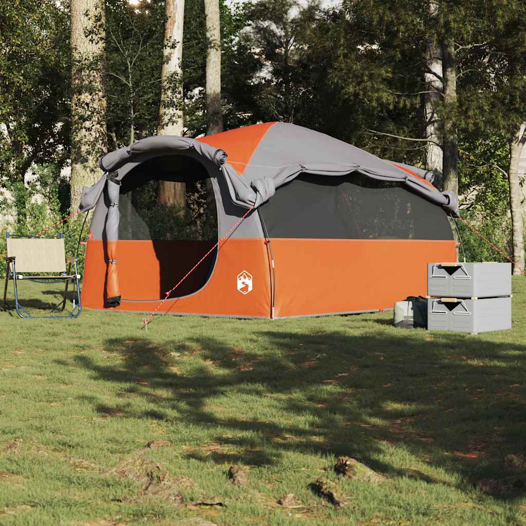 Tunneltent 6-persoons waterdicht grijs en oranje is nu te koop bij PeponiXL, paradijselijk wonen!