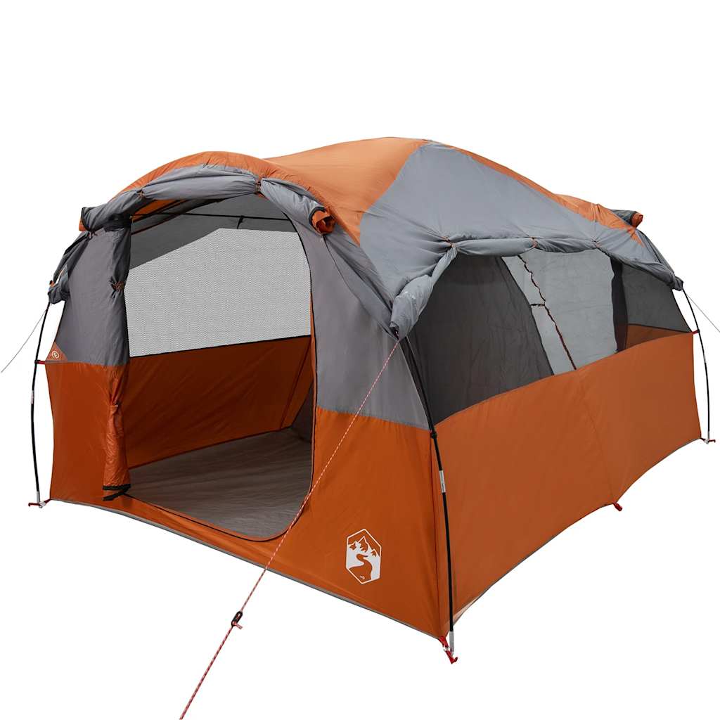 Tunneltent 6-persoons waterdicht grijs en oranje is nu te koop bij PeponiXL, paradijselijk wonen!