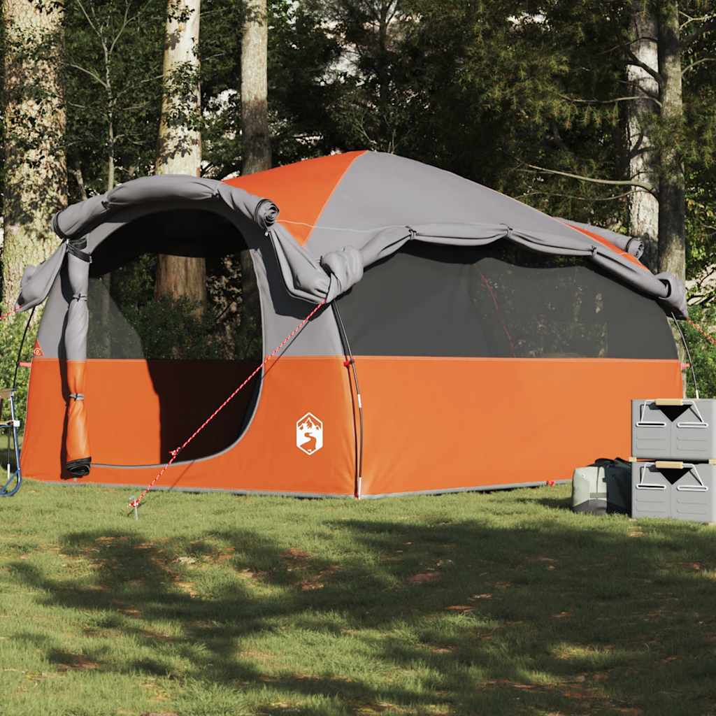 Tunneltent 6-persoons waterdicht grijs en oranje is nu te koop bij PeponiXL, paradijselijk wonen!