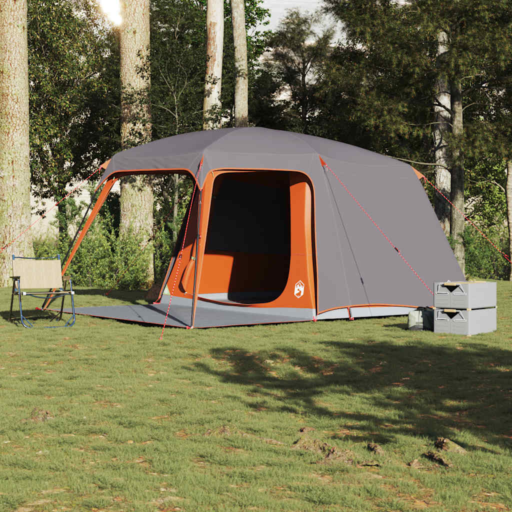 Kampeertent met verandakoepel 5persoons waterdicht grijs oranje is nu te koop bij PeponiXL, paradijselijk wonen!