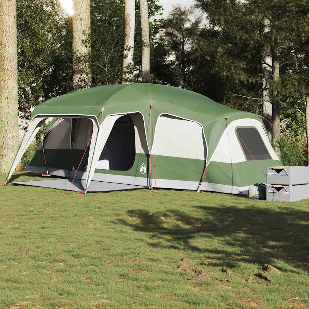Familietent met verandakoepel 9-persoons waterdicht groen is nu te koop bij PeponiXL, paradijselijk wonen!