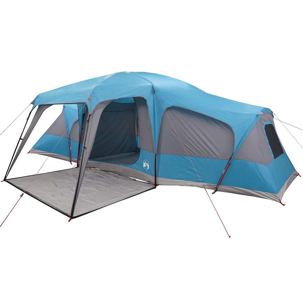 Familietent met verandakoepel 9-persoons waterdicht blauw is nu te koop bij PeponiXL, paradijselijk wonen!