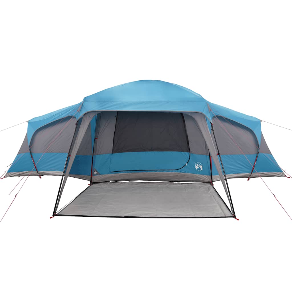 Familietent met verandakoepel 9-persoons waterdicht blauw is nu te koop bij PeponiXL, paradijselijk wonen!