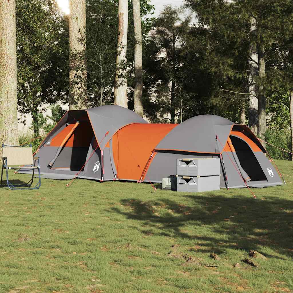 Tent 5-persoons waterdicht grijs en oranje is nu te koop bij PeponiXL, paradijselijk wonen!