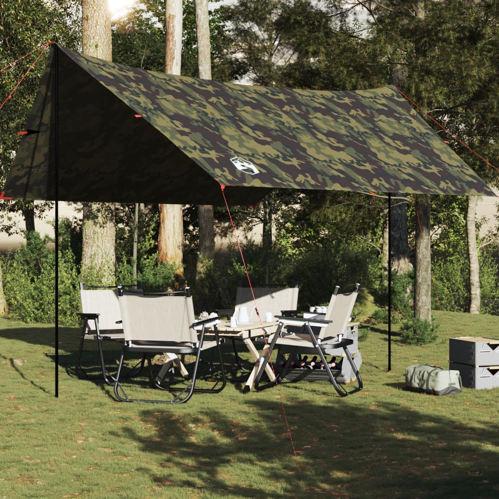 Kampeerluifel waterdicht 462x306x211 cm camouflage is nu te koop bij PeponiXL, paradijselijk wonen!