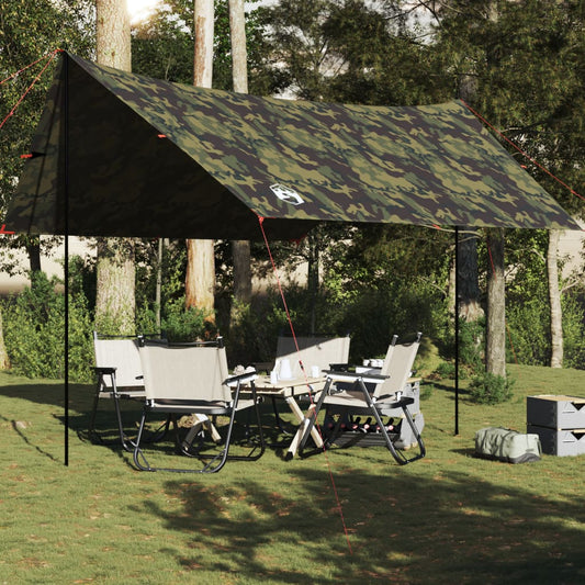 Kampeerluifel waterdicht 462x306x211 cm camouflage is nu te koop bij PeponiXL, paradijselijk wonen!