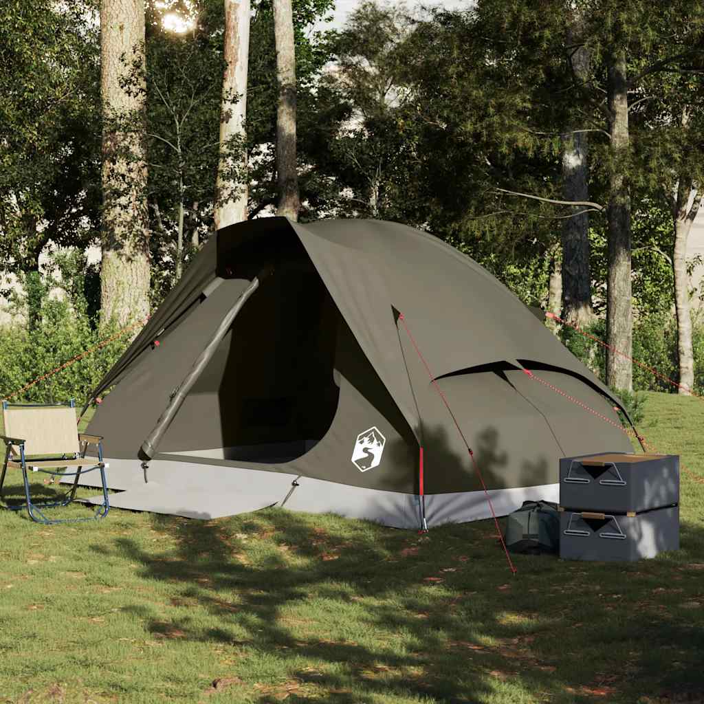Koepeltent 4-persoons waterdicht bruin is nu te koop bij PeponiXL, paradijselijk wonen!
