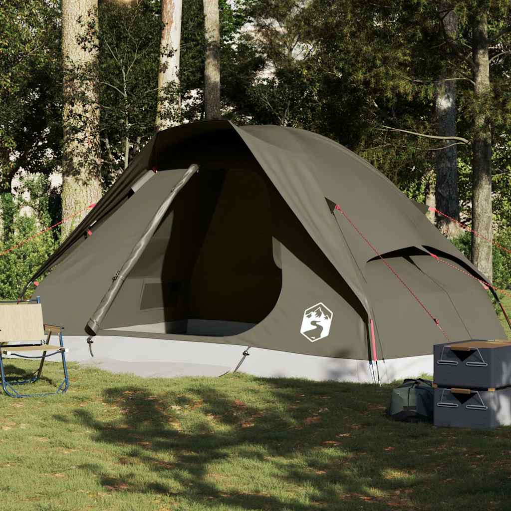 Koepeltent 6-persoons waterdicht bruin is nu te koop bij PeponiXL, paradijselijk wonen!