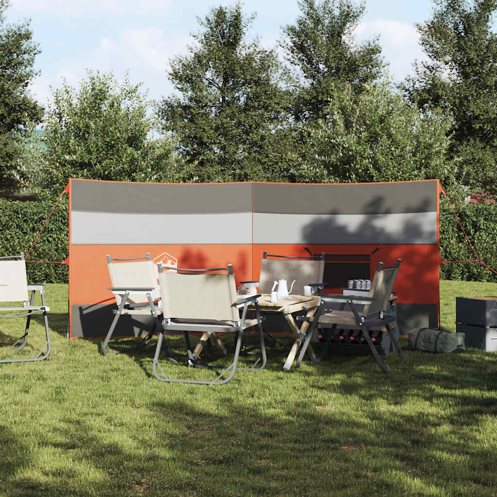 Windscherm camping waterdicht 340x130 cm grijs en oranje is nu te koop bij PeponiXL, paradijselijk wonen!