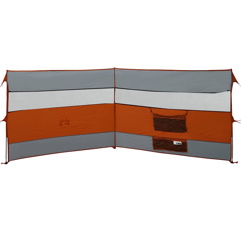 Windscherm camping waterdicht 340x130 cm grijs en oranje is nu te koop bij PeponiXL, paradijselijk wonen!