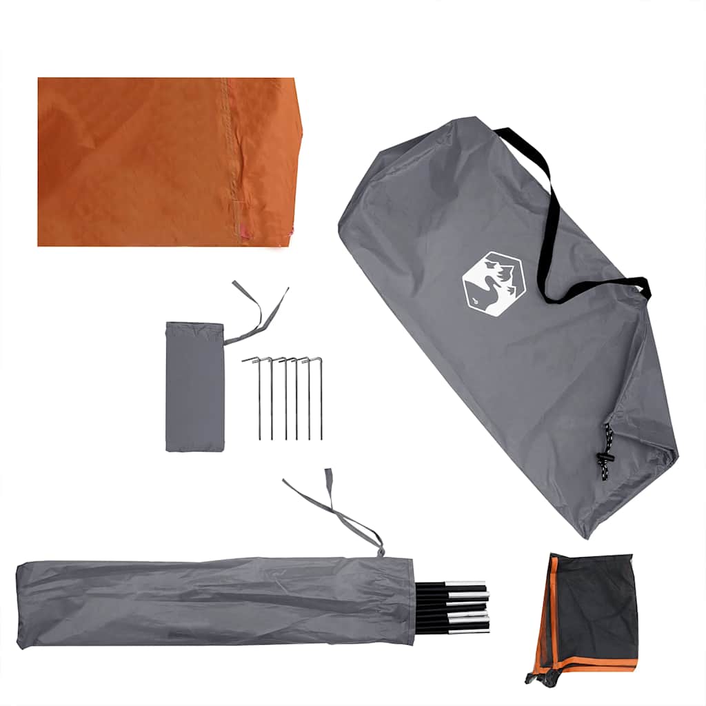 Windscherm camping waterdicht 340x130 cm grijs en oranje is nu te koop bij PeponiXL, paradijselijk wonen!