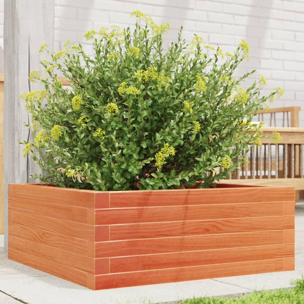 Plantenbak 60x60x23 cm massief grenenhout wasbruin is nu te koop bij PeponiXL, paradijselijk wonen!