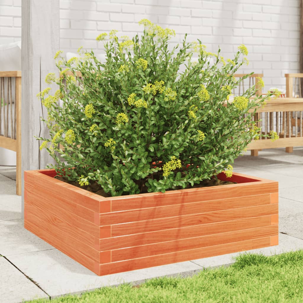 Plantenbak 70x70x23 cm massief grenenhout wasbruin is nu te koop bij PeponiXL, paradijselijk wonen!