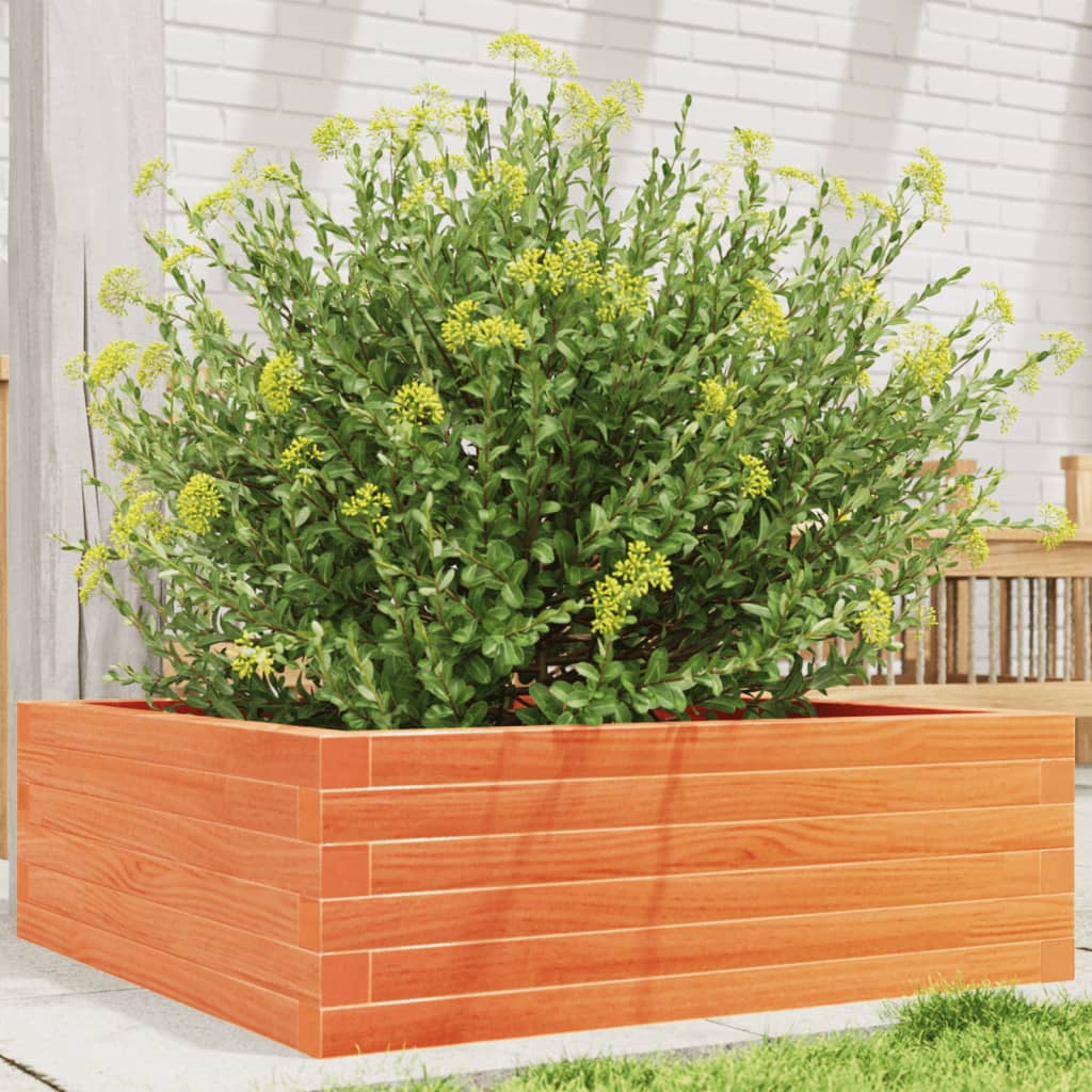 Plantenbak 70x70x23 cm massief grenenhout wasbruin is nu te koop bij PeponiXL, paradijselijk wonen!