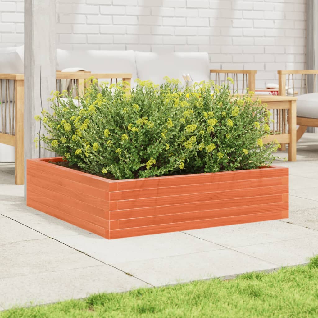 Plantenbak 90x90x23 cm massief grenenhout wasbruin is nu te koop bij PeponiXL, paradijselijk wonen!