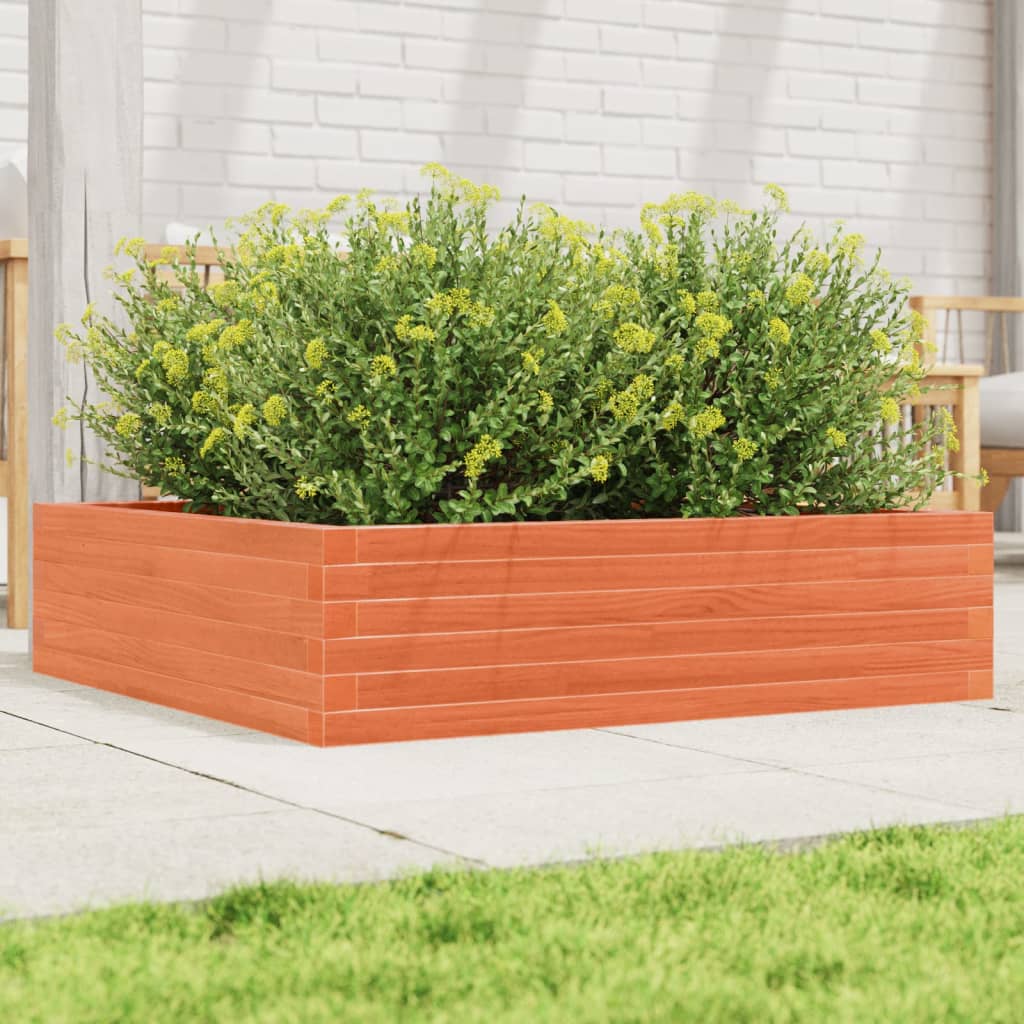 Plantenbak 90x90x23 cm massief grenenhout wasbruin is nu te koop bij PeponiXL, paradijselijk wonen!