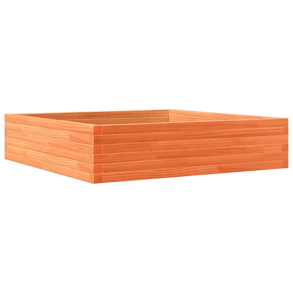 Plantenbak 100x100x23 cm massief grenenhout wasbruin is nu te koop bij PeponiXL, paradijselijk wonen!