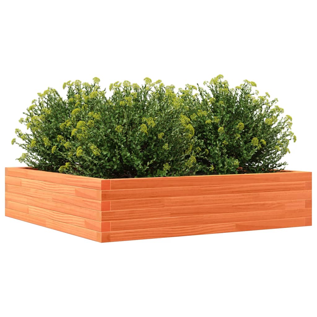 Plantenbak 100x100x23 cm massief grenenhout wasbruin is nu te koop bij PeponiXL, paradijselijk wonen!