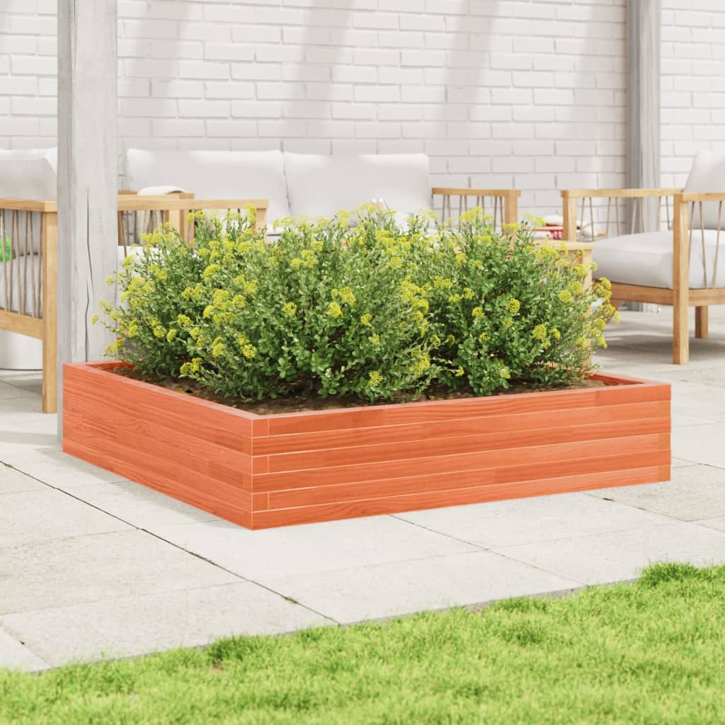 Plantenbak 110x110x23 cm massief grenenhout wasbruin is nu te koop bij PeponiXL, paradijselijk wonen!