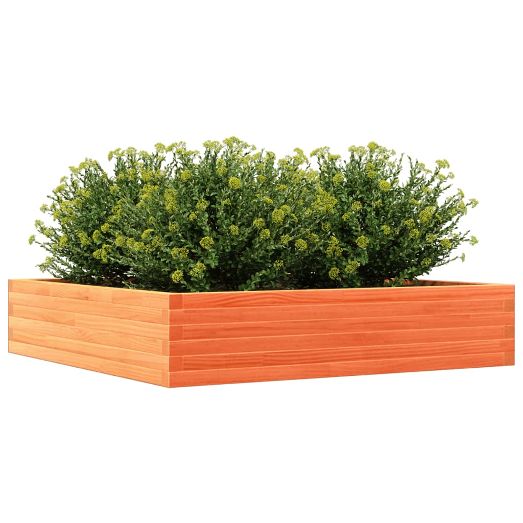 Plantenbak 110x110x23 cm massief grenenhout wasbruin is nu te koop bij PeponiXL, paradijselijk wonen!