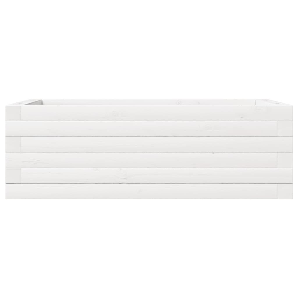 Plantenbak 70x40x23 cm massief grenenhout wit is nu te koop bij PeponiXL, paradijselijk wonen!