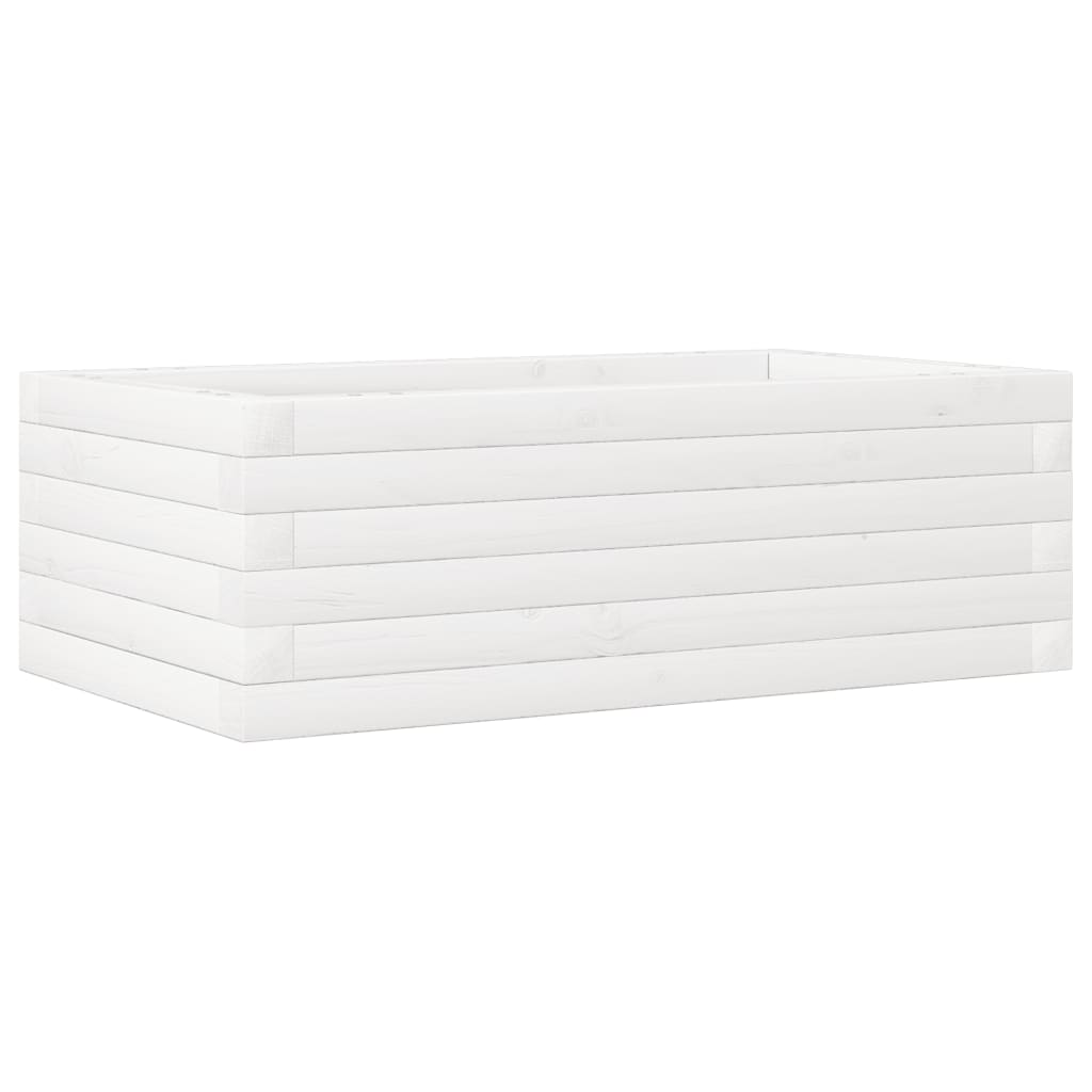 Plantenbak 70x40x23 cm massief grenenhout wit is nu te koop bij PeponiXL, paradijselijk wonen!