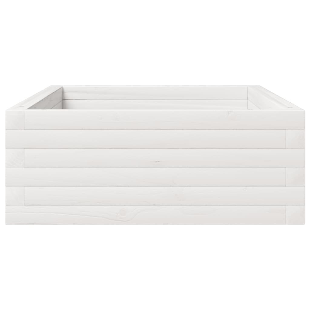 Plantenbak 110x60x23 cm massief grenenhout wit is nu te koop bij PeponiXL, paradijselijk wonen!