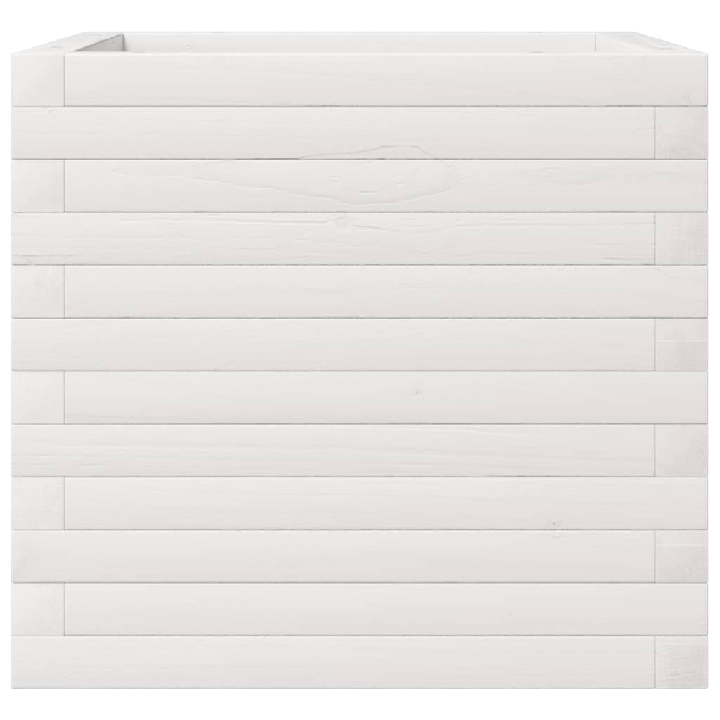 Plantenbak 50x50x45,5 cm massief grenenhout wit is nu te koop bij PeponiXL, paradijselijk wonen!